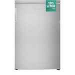 Heinrich´s HEINRICHS Getränkekühlschrank 120L leise: 40db mit Gefrierfach(13L) Mini-Bar; Tisch-Kühlschrank; perfekt für Büro Camping Garten Outdoor, inox