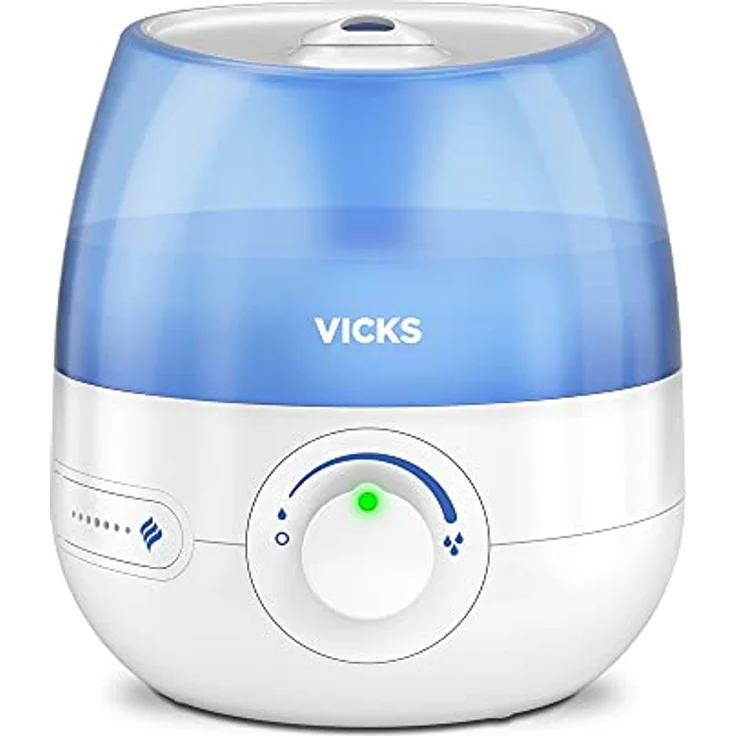 Vicks Mini Cool Mist Ultraschall-Luftbefeuchter VUL525 (kompakt, leise, für besseren Schlaf, Husten und Erkältung, ätherische Öle, Luftfeuchtigkeit, 15m2, weiß) – Bild 2