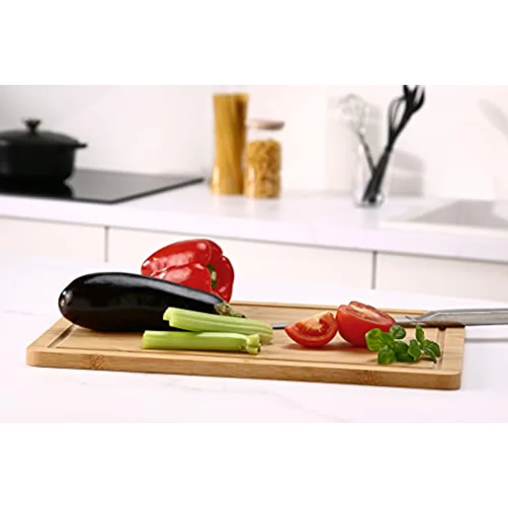 Zeller 25220 Schneidebrett, Bamboo, L 45 x B 33 x H 1.6 cm – Bild 5