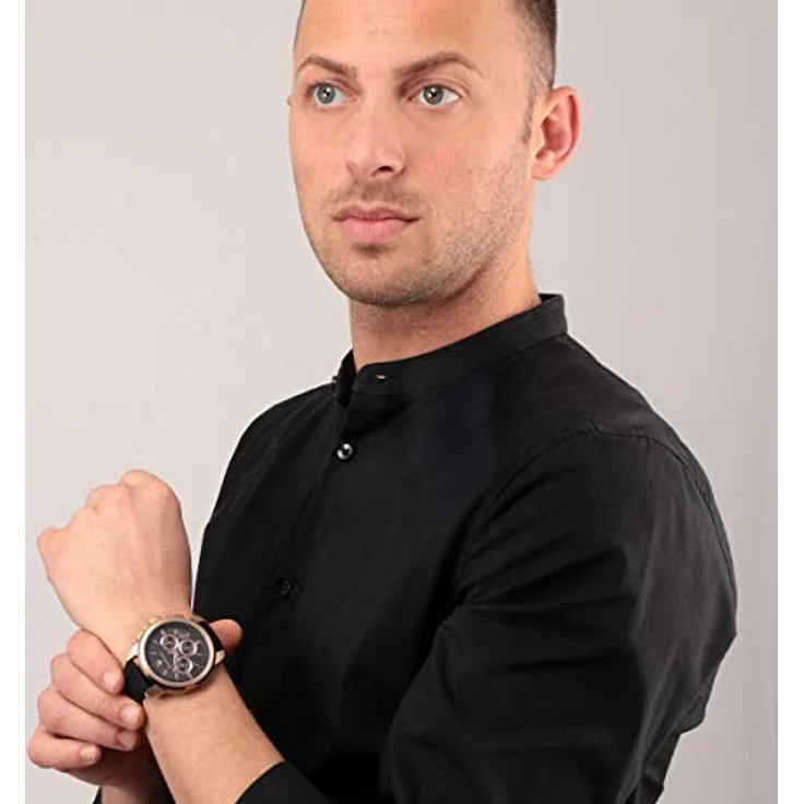 Maserati Herrenuhr, Successo Kollektion, aus Edelstahl, Rosegold PVD, Silikon, mit Silikon-Armband - R8871621012 – Bild 4