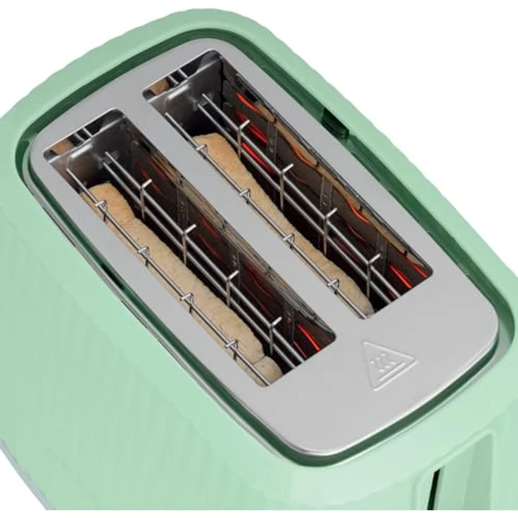 Russell Hobbs Toaster Eden für 2 Scheiben (6 Bräunungsstufen, Hebefunktion, Auftau-, Aufwärm- & Stoppfunktion, Krümelschublade, Brötchenaufsatz, Pistazie 27374-56) – Bild 2