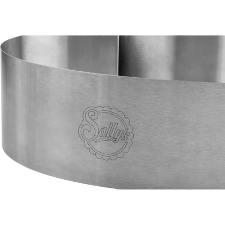 Sallys Backform Herz 28 x 8 cm, Antihaft Herzform aus rostfreiem Edelstahl, für Herzkuchen, Silber – Bild 2