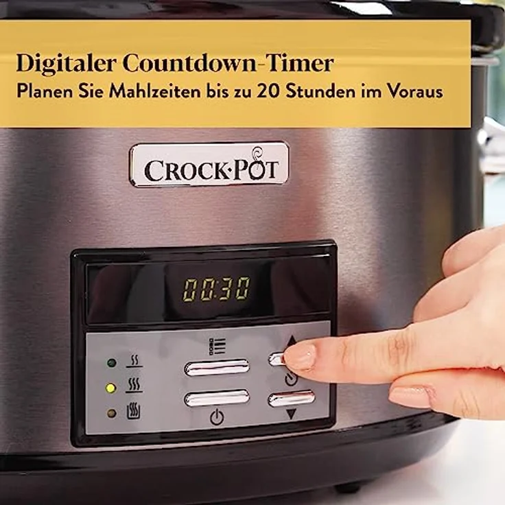Crock-Pot Digitaler Schongarer CSC063X mit 7,5 L Fassungsvermögen – Bild 3