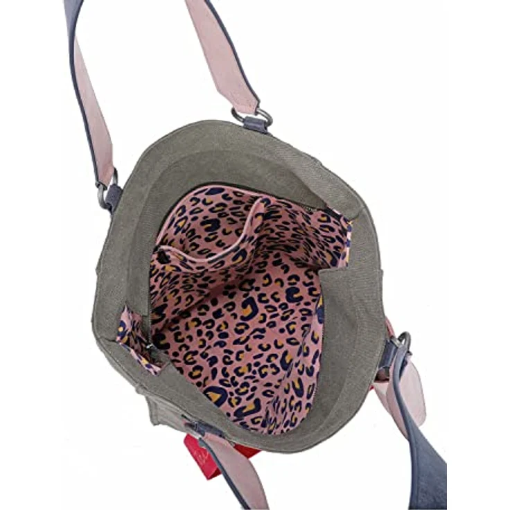 Fritzi aus Preußen Izzy02 Canvas Shopper Tasche, 32 cm x 11 cm x 38.5 cm, 100% Baumwolle, braun – Bild 3