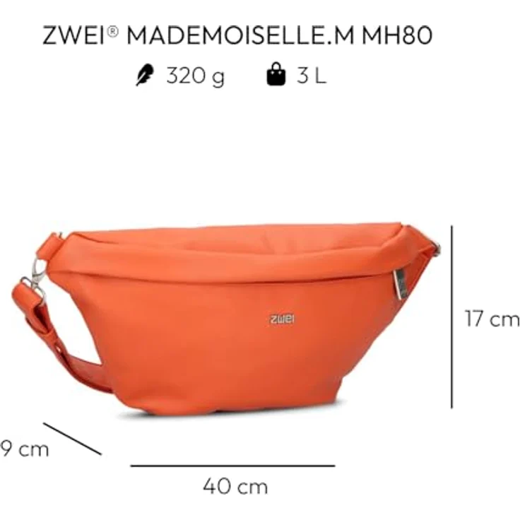 Zwei Mademoiselle.M Umhängetasche, 40 cm, orange, 100% Polyurethan – Bild 2