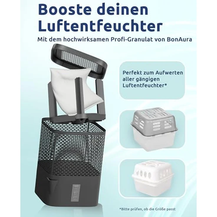 BonAura® Luftentfeuchter Nachfüllpack 6x 680g - Effektiver Feuchtigkeitskiller für Räume bis 23m² - Schimmel- und Geruchsschutz - Sparset Granulat – Bild 5