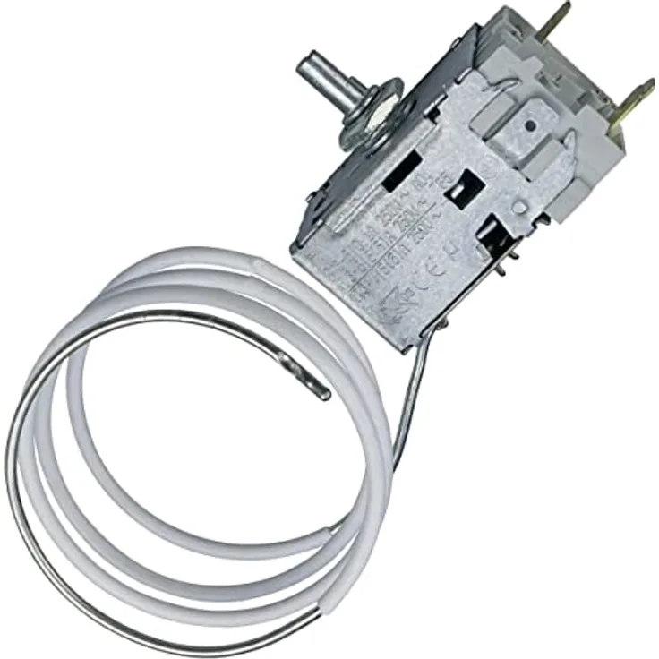 VIOKS Thermostat für Kühlgeräte, 750 mm Kapillarrohr 3x6,3 mm AMP, Temperatursensor für Ranco K57-L5847, Indesit C00038640