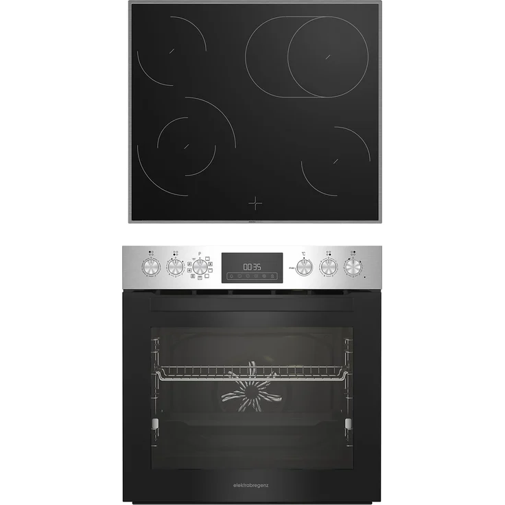 Elektrabregenz HEPMC 64095 XR Multifunktionsherdset mit PYROLYSE und Glaskeramikkochfeld, S2 AEROchef™ Technologie