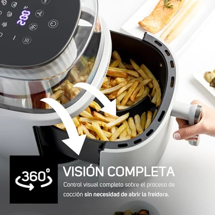 Taurus Fritteuse Airfryer Heißluftfritteuse Taurus EST9739900L Grau 1550 W – Bild 2