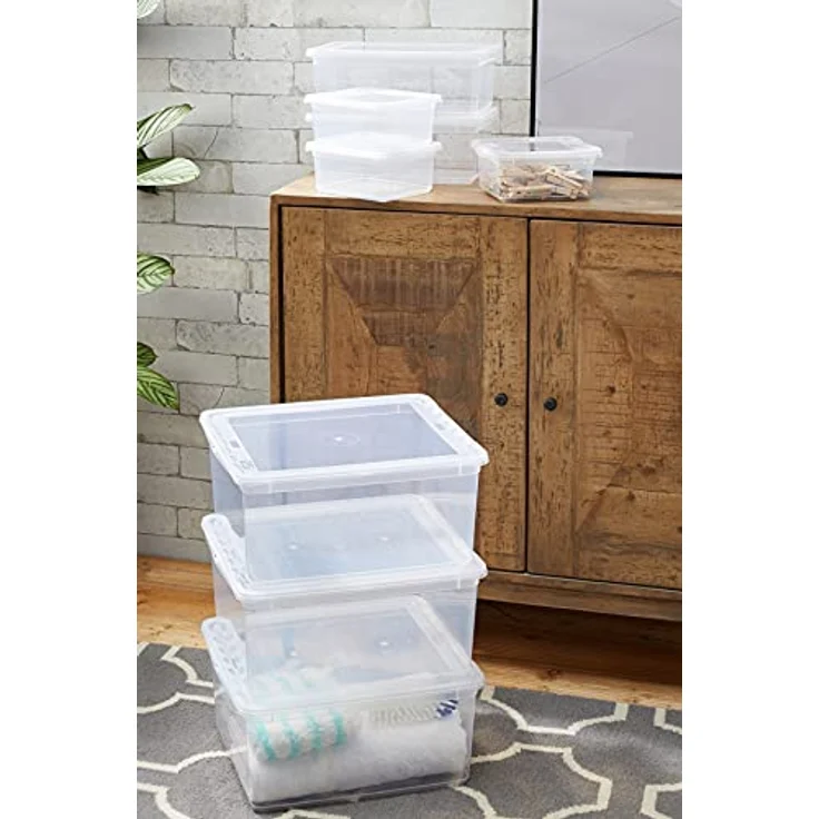 keeeper Aufbewahrungsboxen mit Air Control System, 8-teiliges Set, 3x 1,7 l, 2x 5,6 l, 3x 18 l, Bea, Transparent – Bild 2