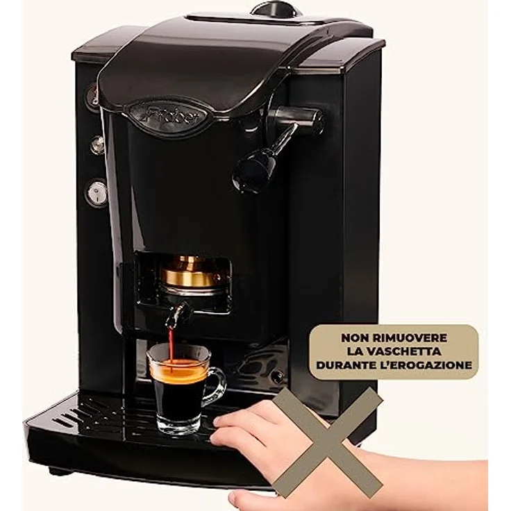 Faber Coffee Machines Slotplast Nero ESE Pad Espressomaschine, Einstiegsgerät mit einfacher Reinigung und schnellem Aufheizen, schwarz – Bild 8