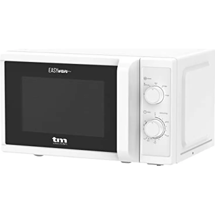 TM Electron TMPMW002WHT EASYWAVE Mikrowelle, 20 Liter, 700 W, 5 Leistungsstufen, Auftaufunktion und 35 Minuten Timer, Weiß