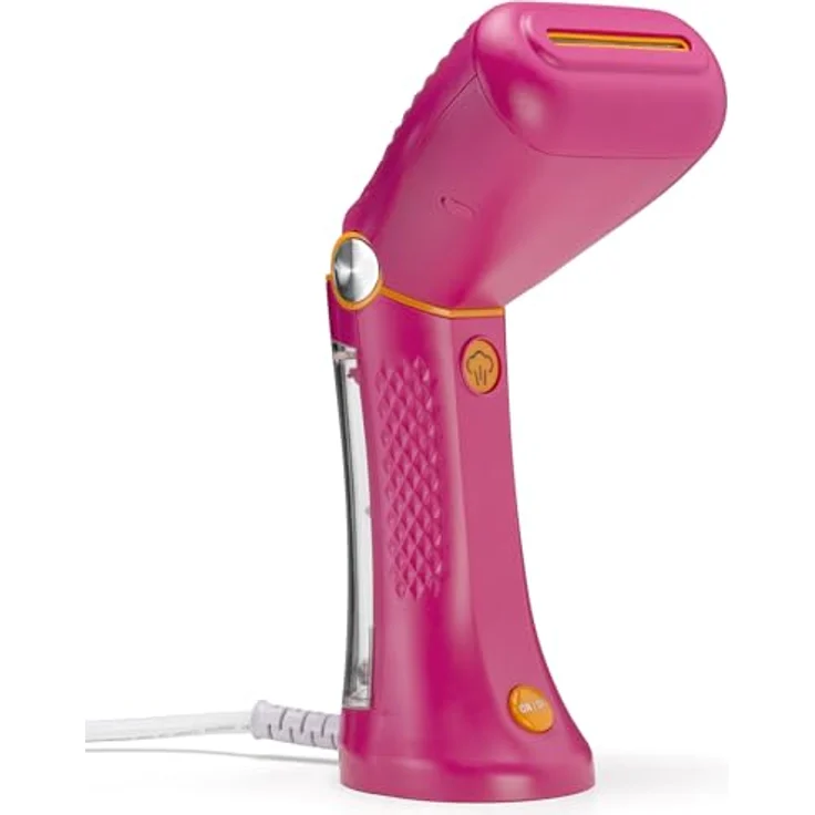 Conair Power Steam Travel, tragbarer Dampfglätter mit 20 g/min Dampfleistung, kompakt und faltbar, pink, inkl. Kleiderbügel – Bild 1