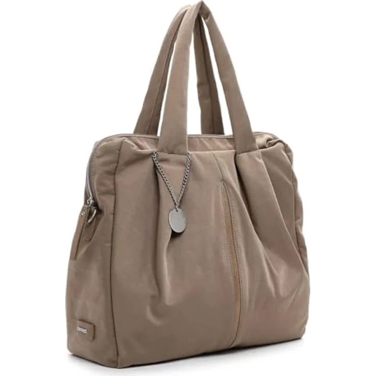 SURI FREY Shopper SFY Pauly, Uni-Design mit Reißverschluss, Feinsynthetik, in Nylon-Optik, schwarz – Bild 2