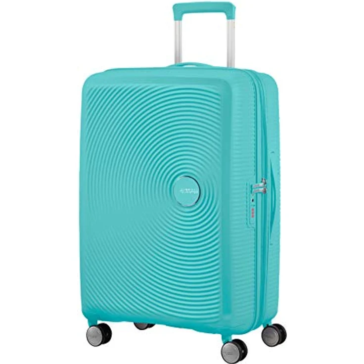 American Tourister Soundbox - Spinner M Erweiterbar Koffer, 67 cm, 71.5/81 L, Blau (Poolside Blue) – Bild 1