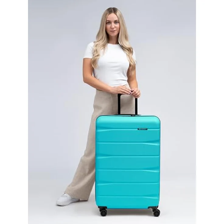 Franky Munich 4.0 Koffer groß | Hartschalen Trolley mit 4 Rollen, Kreuzpackgurt, arretierbarer Griff, Wäschefach und TSA-Zahlenschloss | 51 cm x 30 cm x 76 cm - 105l – Bild 2