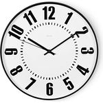 Hama Wanduhr ohne Tickgeräusche (Wanduhr mit großen Zahlen, geräuscharm, analog, 35 cm Durchmesser, Quarzuhr, gut ablesbar, Wanduhr schwarz, Küchenuhr, Büro Uhr, Wohnzimmer Uhr, Wanddeko) schwarz-weiß