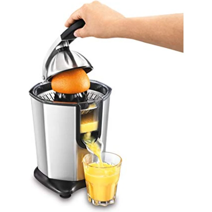 Solis Elektrische Zitruspresse- Entsafter, Einfache Startautomatik, Leiser Motor, 160 Watt, Edelstahl, Citrus Juicer (Typ 8453) – Bild 2