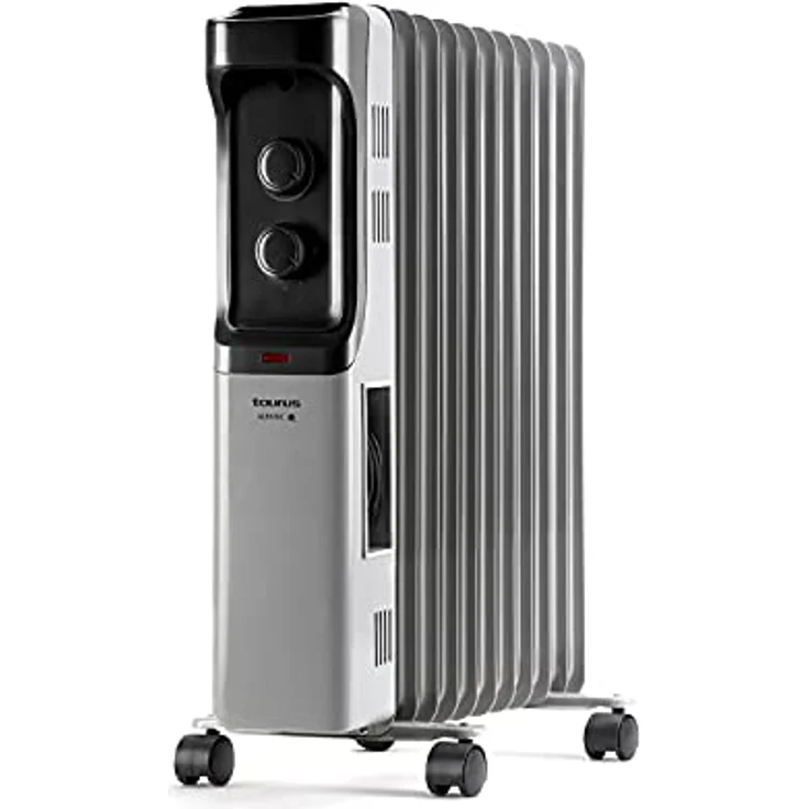 Taurus Dakar - Ölradiator 11 Elemente. 2500W. 3 Leistungsstufen. Einstellbarer Thermostat. Überhitzungsschutz. Einfacher Transport: Griff und Räder. Geringer Konsum. – Bild 1