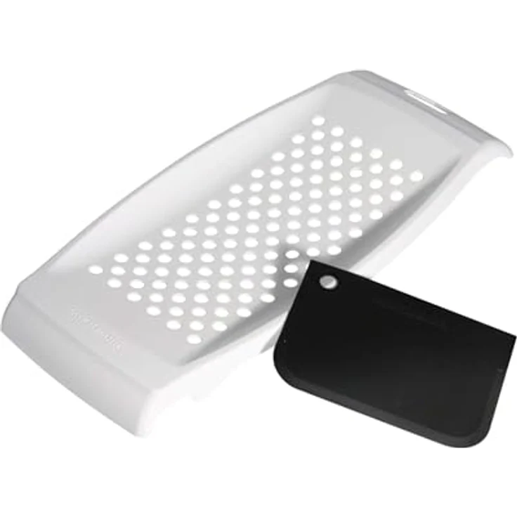 FACKELMANN | Spätzlereibe mit Teigschaber | Weiß | Zum mühelosen Herstellen von gleichmäßig geformten Spätzle und Knöpfle – Bild 1