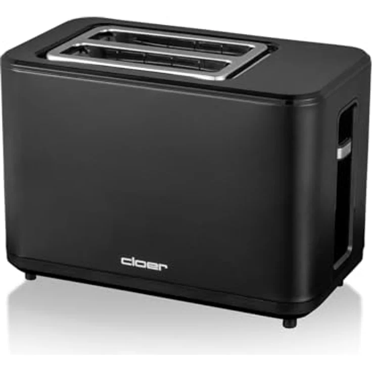 Cloer 3930 Digitaler Toaster für 2 Scheiben, Touch-Funktion, 750-900 W, Restzeitanzeige, Auftaufunktion, Wiederaufwärmfunktion, Brötchenaufsatz, 7 Bräunungsstufen, Krümelschublade, schwarz – Bild 3