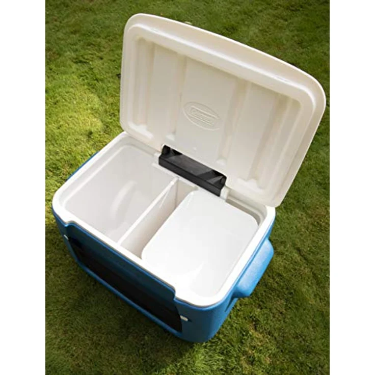 Coleman 50QT passive Kühlbox, Kunststoff, blau-weiß – Bild 6