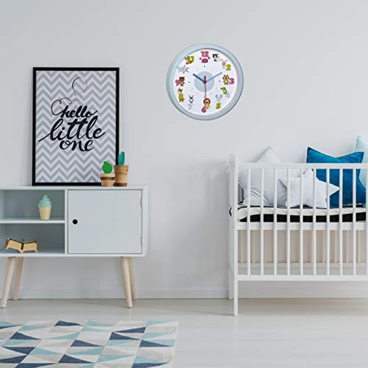 TFA Dostmann Wanduhr für Kinder TFA 60.3051, 3D-Ziffern in bunten Farben, leises Sweep-Werk, Glasabdeckung – Bild 2