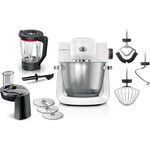 Bosch MUMS6EW22 Robot de cocina Serie 6 Multifunktions-Küchenroboter, Plastic, White - 5,5 l Edelstahlschüssel, 3D-Planetenrührsystem, 7-stufige Geschwindigkeitsregulierung
