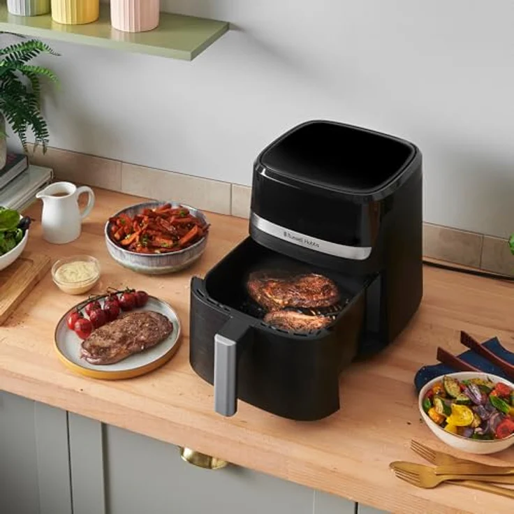 Russell Hobbs Heißluftfritteuse XL 5,5 l Rapid AirFryer SatisFry, 9 Programme, spülmaschinenfest, Fritteuse ohne Öl, TouchScreen, sehr leise, kompaktes Gehäuse – Bild 4