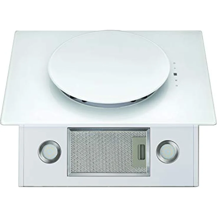 NEG Dunstabzugshaube KF106-ATW (Umluft/Abluft) weiß 60cm kopffrei mit LED-Beleuchtung, Randabsaugung, Glas-Front, 3 Motorstufen (max. 800m³/h), sehr leise – Bild 5