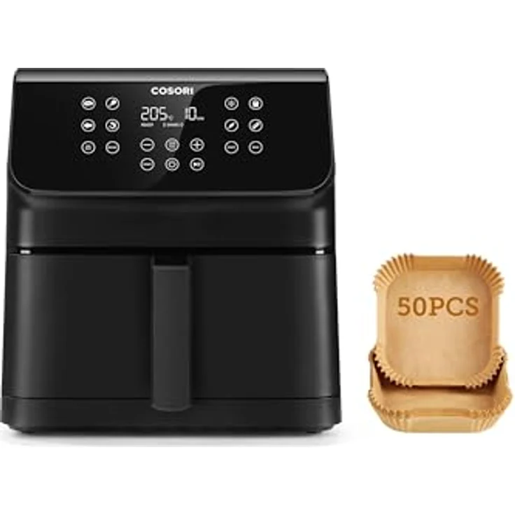 Cosori P653 Premium II Plus Chef Edition, Heißluftfritteuse mit 12 voreingestellten Programmen, 6,2 Liter Kapazität und 360°-Luftzirkulation – Bild 2