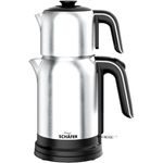 Schäfer Wasserkocher Doppelter Edelstahl-Teekocher 1,7/1 Liter 2200W Silber. - Preisvergleich