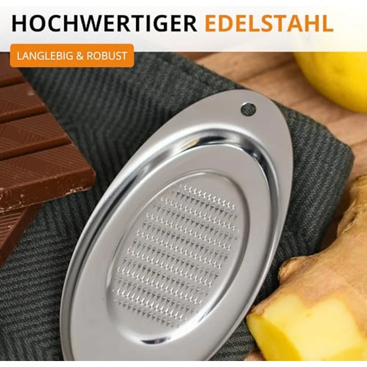 Westmark Ingwer--Gewürzreibe, Oval, Rostfreier Edelstahl, Silber, 11562260 – Bild 7