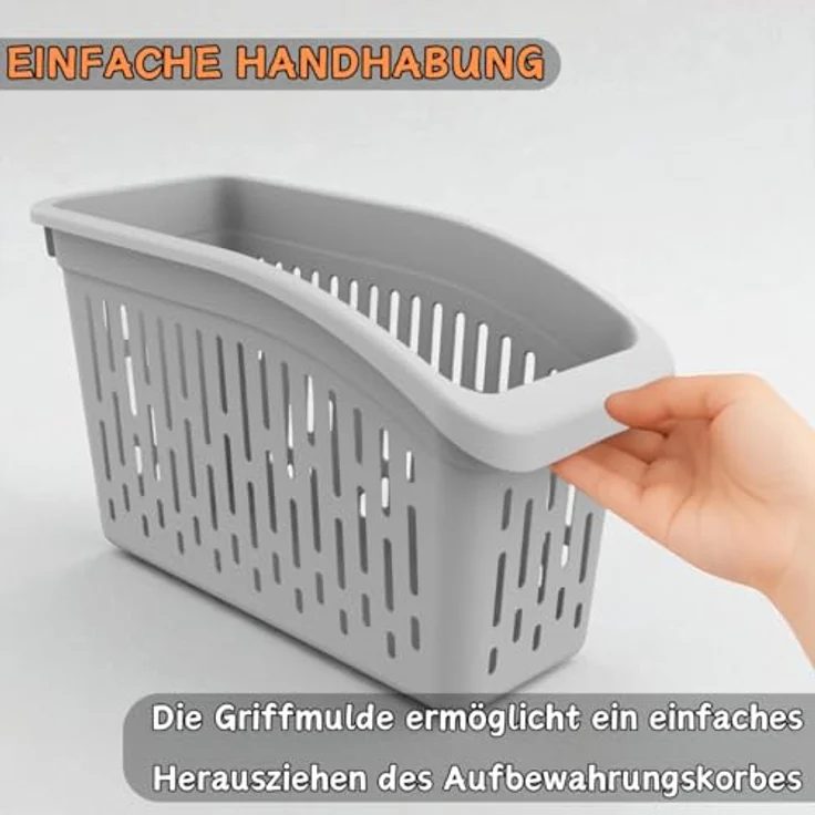 Engelland Korbeinsatz Kühlschrank-Organizer, BPA-freier Kunststoff, 29x13x17.5 cm, robust und platzsparend – Bild 5