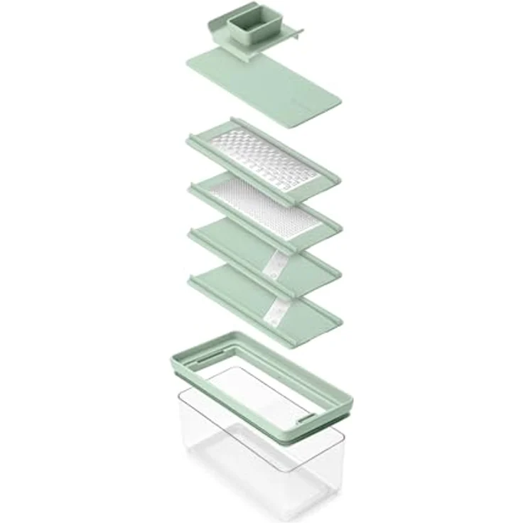 Brabantia Tasty+ Hobel- und Reibe-Set, Jadegrün, vielseitiges Küchengerät für präzises Hobeln und Reiben – Bild 3