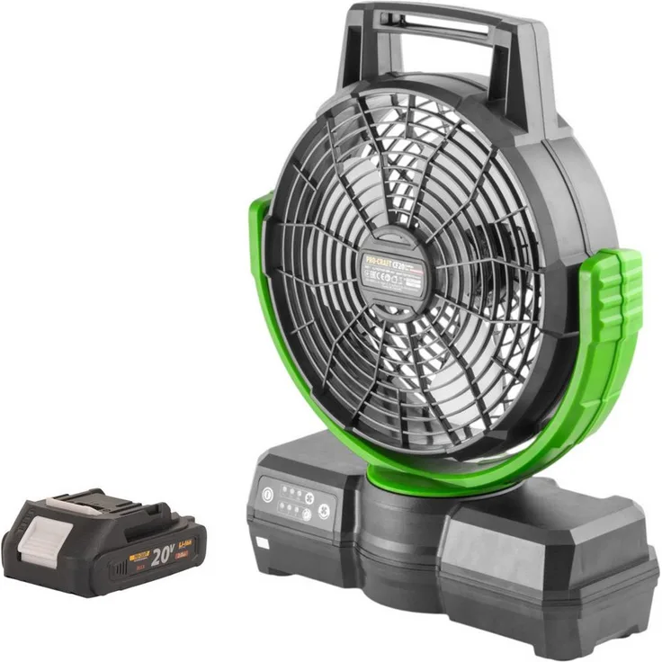 PRO CRAFT Akku-Standventilator CF20bb, 20 V, 235 mm, inkl. 1x Akku 2,0 Ah, ohne Ladegerät
