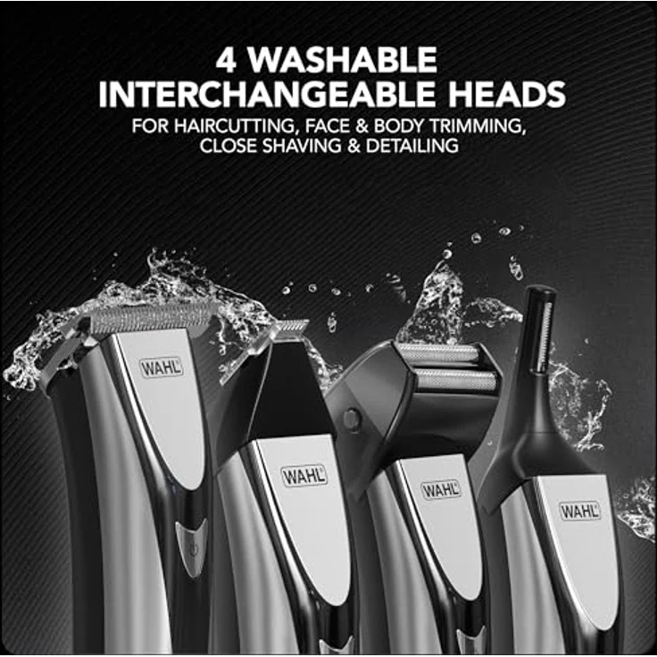 Wahl Elite Groom Multigroomer, 20-teiliges Akku-Körperpflegeset mit T-Klinge, Lithium-Ionen Technologie, Ladestation, USB-Ladung – Bild 4