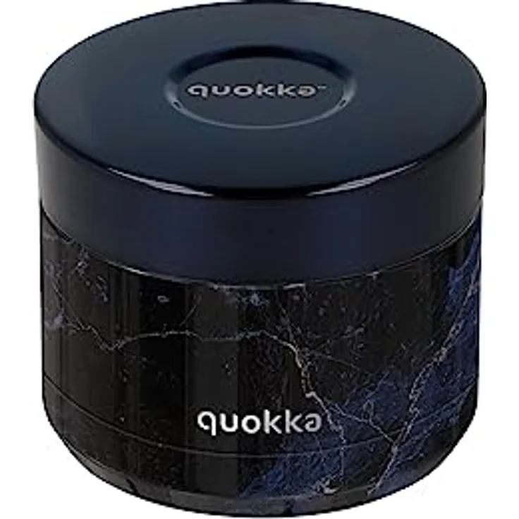 QUOKKA THERMAL LEBENSMITTELBEHÄLTER EDELSTAHL SCHWARZER MARMOR KLEIN 369 ML