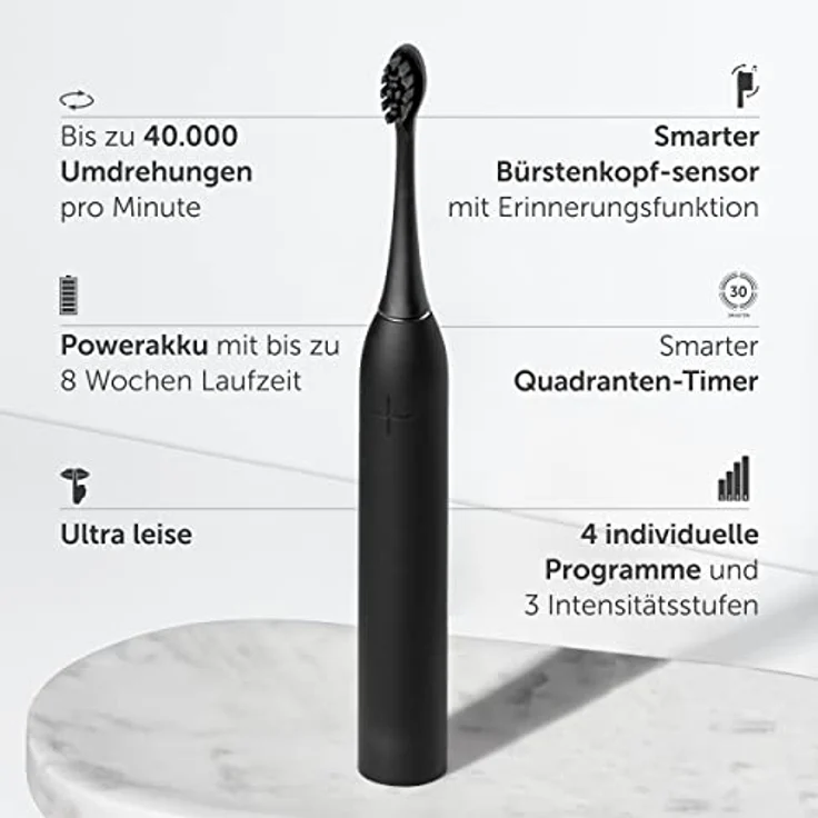 Wondersmile Schallzahnbürste PRO Bundle - Ultraschallzahnbürste im Set (Travel Care Bundle, Ultimate Black) – Bild 5