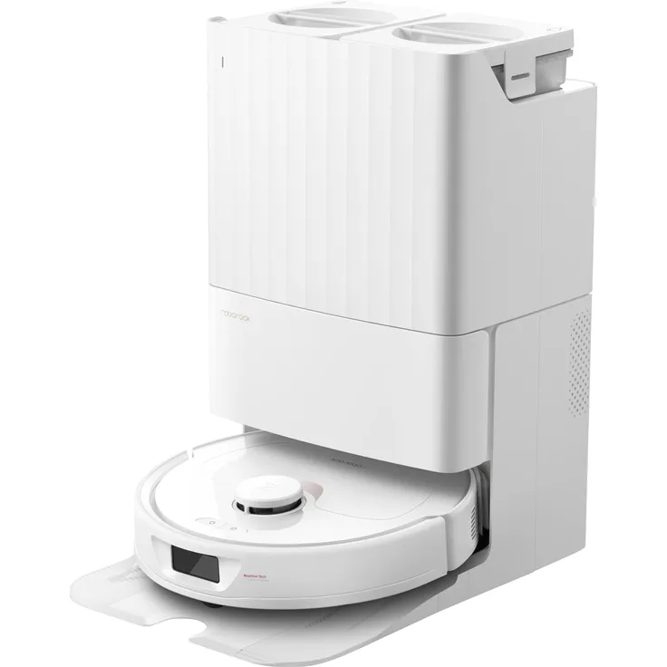 Roborock Qrevo, Staubsauger Roboter mit 5500 Pa Saugleistung, selbstreinigend und wischend, Weiss