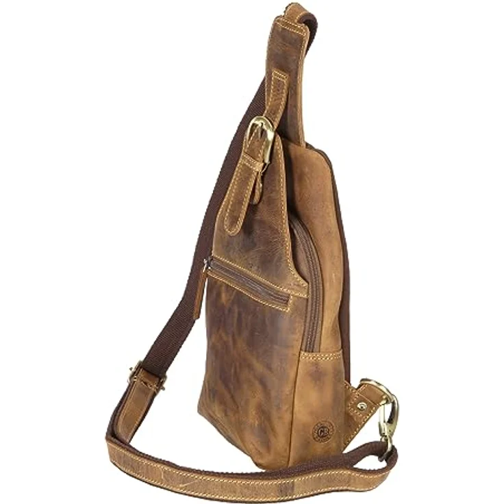 Greenburry Umhängetasche Vintage, Leder, großes Hauptfach, praktische Größe – Bild 3