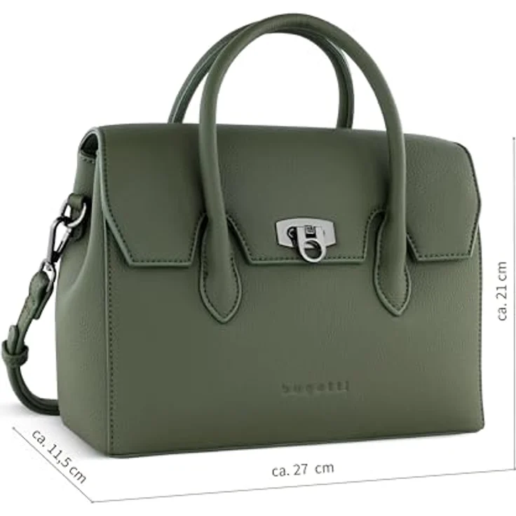 Bugatti Ira Schultertasche M, Handtasche mit 27 cm, Blau – Bild 2