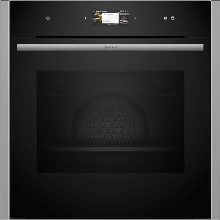 Neff B24FS33N0, N90, FullSteam Klapptür Dampfbackofen, 60x60cm, Edelstahl, 4.1 Zoll Full Touch TFT-Farb- und Grafikdisplay, Home Connect, Soft Opening und Close, Multipoint Bratenthermometer – Bild 1