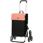 Andersen Shopper Treppensteiger Royal Alu klappbar mit Rad Ø 3 x 13 cm und 47 Liter Tasche Vide apricot