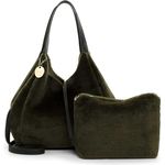 Tamaris Shopper TAS Gaja, Feinsynthetik mit Kunstpelz-Optik, wendbar, mit Logo-Anhänger, schwarz