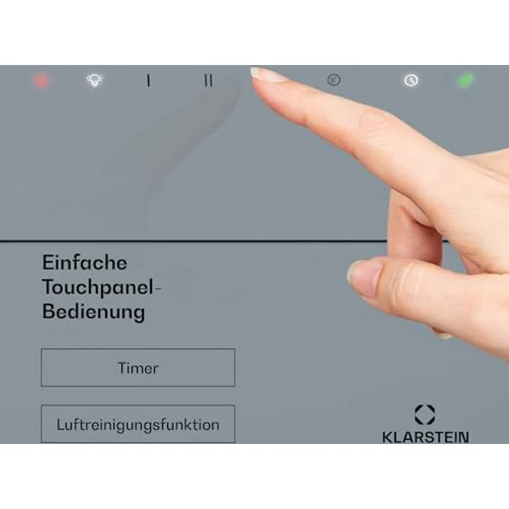 Klarstein SleekAir Dunstabzugshaube 60 cm, Kopffreihaube, 686 m³/h, A++ Energieeffizienz, Touch-Bedienfeld, LED-Beleuchtung 2700-6500 K, Abluft & Umluft, rostfreier Stahl – Bild 5