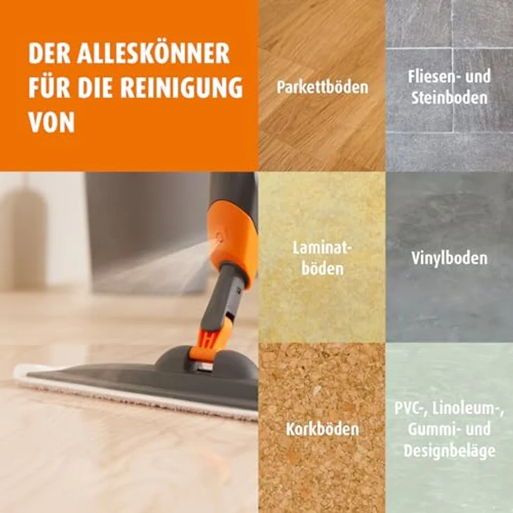 Loba Spray Mop Set, schnelle und einfache Bodenreinigung für Holzfußböden – Bild 5