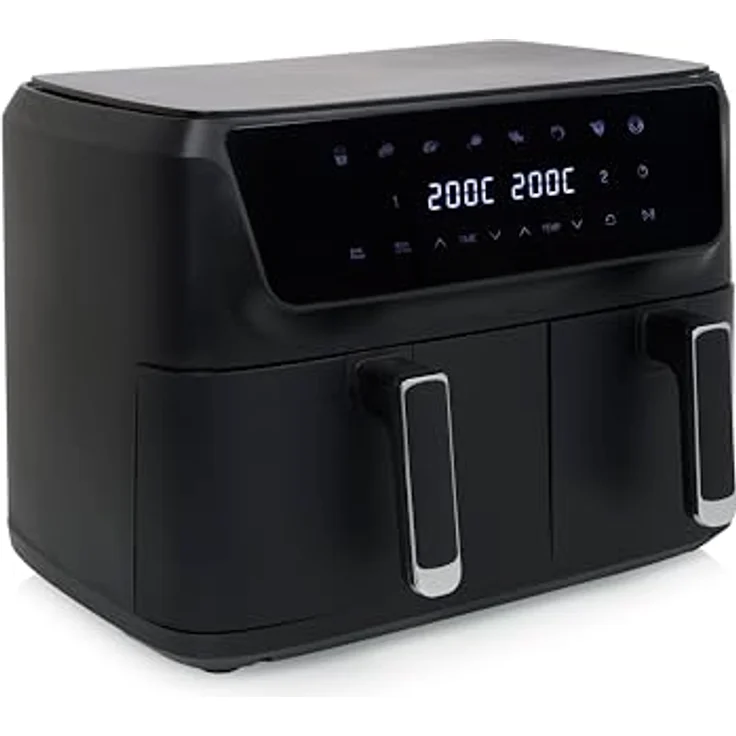 Princess 182470 Doppel 11 L Unabhängige 2700 W Heißluftfritteuse Schwarz, 2-in-1 Kocher für gesunde Mahlzeiten ohne Öl – Bild 3
