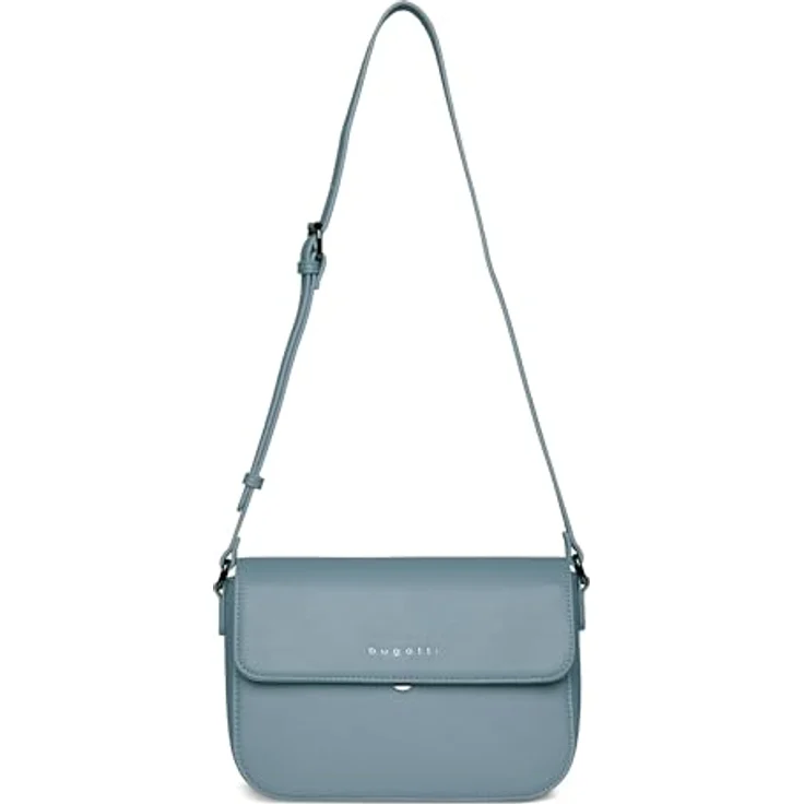 Bugatti Almata Umhängetasche M, Blau, 25 cm, aus strapazierfähigem Polyurethan mit Reißverschluss und verstellbarem Schultergurt – Bild 4