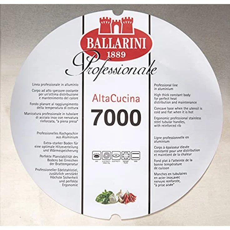 BALLARINI 7044.35 Dose rechteckig, Flared Ecken mit Aluminium roh Grenze, 30 x 23 cm – Bild 4